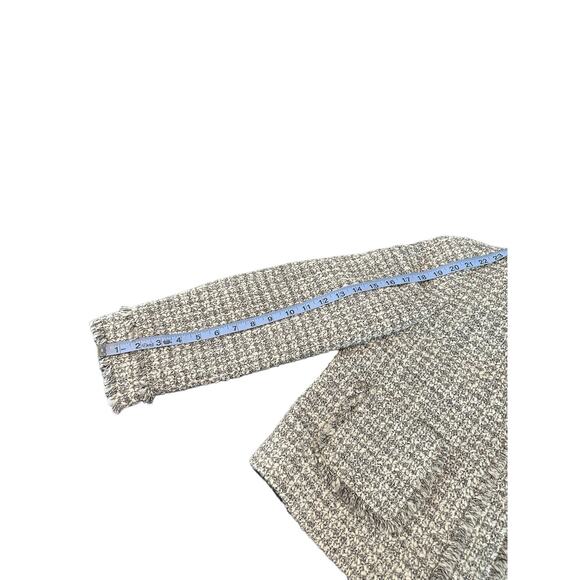 J.Crew Silver Metallic Grey Tweed Tweed Wool Blend Lady Jacket Blazer Size 10 - Picture 11 of 11